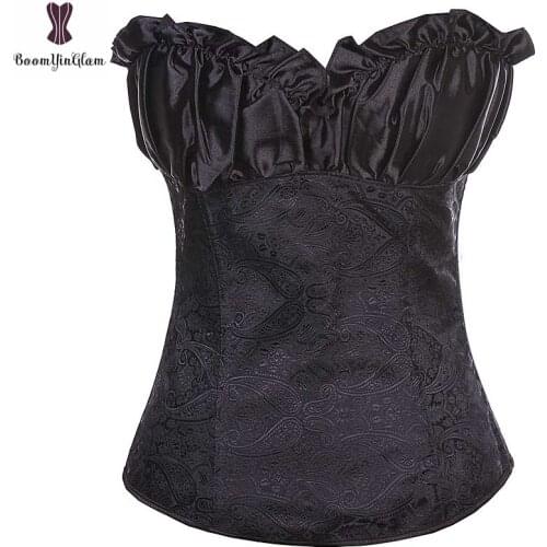 Satin Cup Corset Sexy Luxury Corsets Women Overbust Korset Fish Boned Bustier Plus Size 6XL Gothic Gorset Waist Slimming Cincher