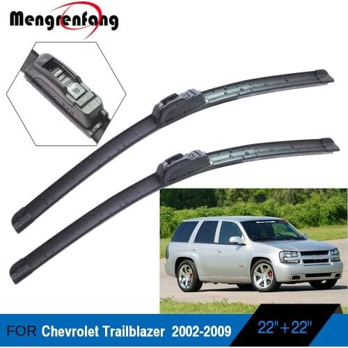2 Pieces Car Front Windscreen Wiper Blades Soft Rubber Wiper For Chevrolet Trailblazer North American Version 2002-2009