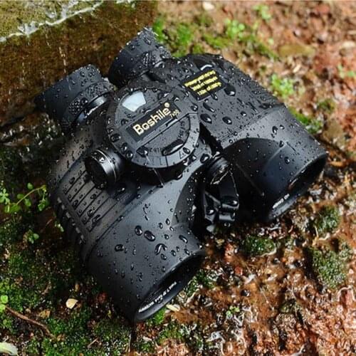 7X50/10X50 Powerful Marine Binoculars Military Level With Rangefinder Compass Low Light Night Vision HD Waterproof Telescope