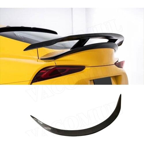 For Toyota Supra Carbon Fiber Rear Spoiler Wing Black Finish 2019 - 2020 FRP Car Styling