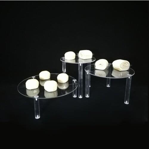 Custom Size Cupcake Stand Transparent 3 Layers Acrylic Display Holder Round Dessert Rack Wedding Birthday Party Cake Decoratio