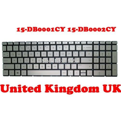 Laptop Keyboard For HP 15-DB000 15-DB0001CY 15-DB0002CY 15-DB0003CY Silver Korean KR/Japanese JP/United Kingdom UK/Arabic French