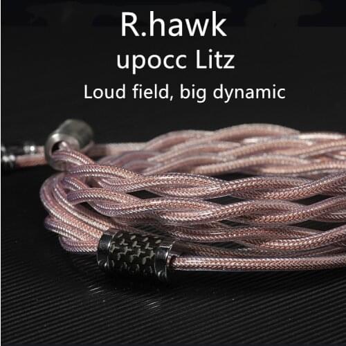 Fiftystrings R.hawk Coaxial shielded Bandung upocc single crystal sterling silver Headphone upgrade cable 0.78 mmcx QDC UE wire