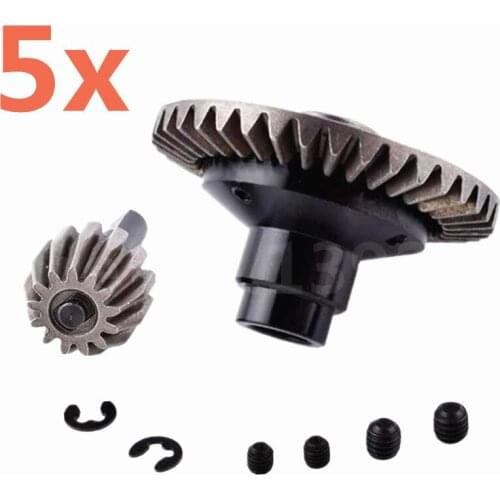 5x CNC Wraith Part Diff Main & Bevel Gear Set 38T & 13T Heavy Duty Bevel Gear AX30395 For 1/10 Axial SCX10 RC Rock Crawler Truck