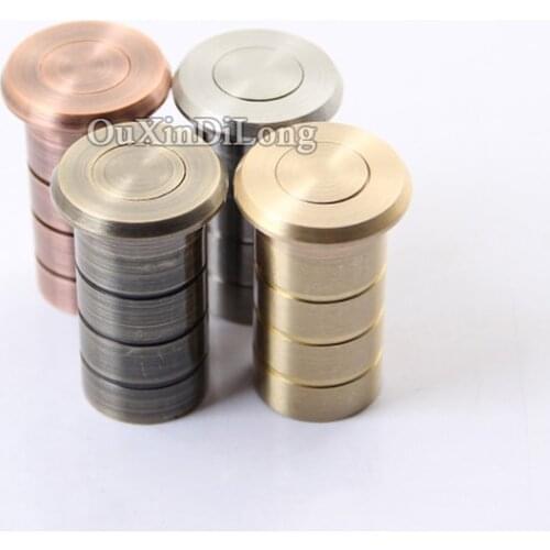 Brand New 2PCS/lot Brass Spring Loaded Dust Proof Sockets/Ferrules door accessories dust proof hole cover K126