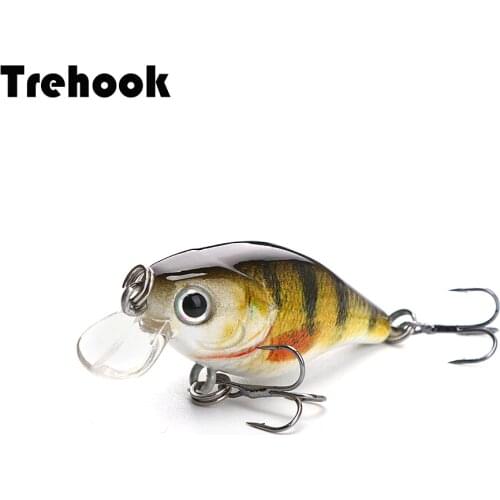 TREHOOK 4cm 4g Mini Crankbait Fishing Lure Pike Wobblers For Fish Artificial Bait Hard Trout Lure Minnow Fishing Tackle Lures