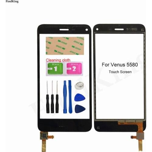 5.0'' Mobile Touch Screen For Venus 5580 Front Glass Touch Screen Sensor Lens Digitizer Panel Sensor Adhesive