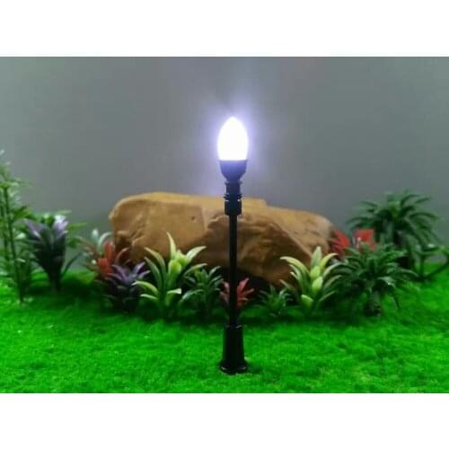 HO Scale 1:100 Model Garden Lamppost Lamp Single Head Model lights