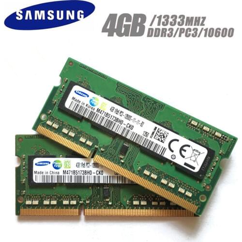 SAMSUNG 4GB 2RX8 PC3-10600S DDR3 1333Mhz 4gb Laptop Memory 4G PC3 10600S 1333MHZ Notebook Module SODIMM RAM