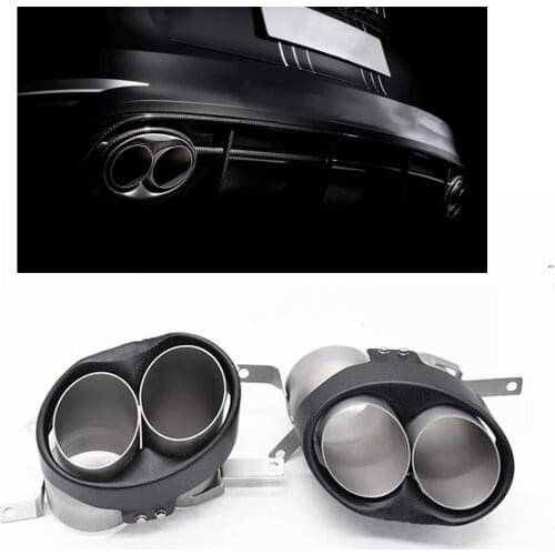 For Rs Style Exhaust Tips Carbon Fiber Tailpipe Nozzles for Akrapovic Style Rs7 Rs6 Rs5 Rs4 Rs3 Carbon Exhaust Muffler End Tips