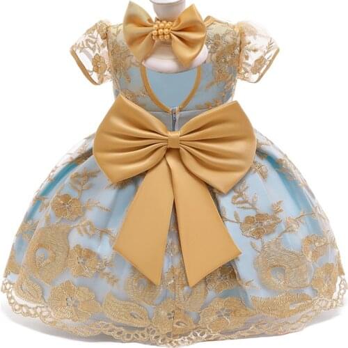 Baby Girls Party Princess Dress 1 2 Year Old Birthday Christening Gown NewBorn 2nd Baptism Outfits New Year Christmas Costume
