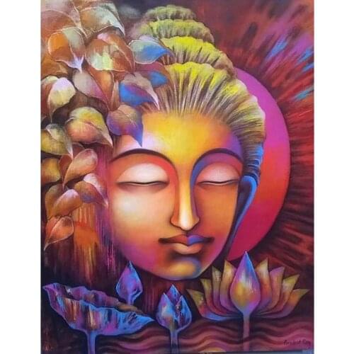 Newly Home decor DIY budda rhinestone diamond embroidery painting for wall decoration