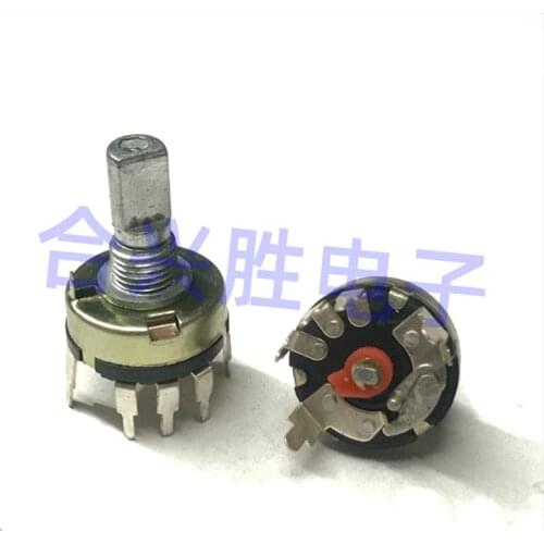 17 type rotary belt switch B10K radio volume adjustment dimming speed potentiometer 5 feet D-type shaft length 15mm