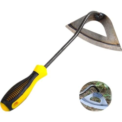 Silicone Handle Steel Hardened Hollow Hoe Handheld Weeding Rake Planting Vegetable Farm Garden Tools