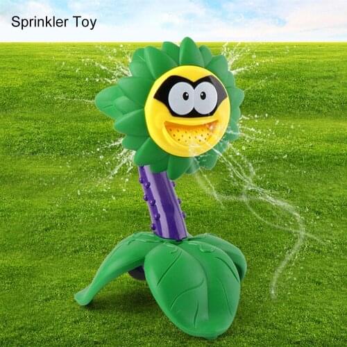 Garden Lawn Sunflower Sprinkler Toys Spinning Water Spray Splash Toy Bathtub Kids Backyard Outdoor Sprayer Bathtub Toy Gift