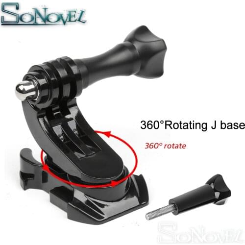 SHOOT 360 Degree Rotate J-Hook Buckle Base Vertical Surface Mount Adapter for GoPro Hero 7 6 5 Xiaomi Yi Sjcam Sj4000 Accessory