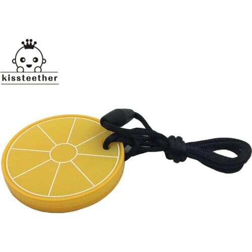 Siilicone Lemon Slices Beads Food Grade Silicone DIY Teething Necklace Baby Gifts Pacifier Clips Accessories Beads