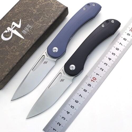CH 3015-G10 Folding Knife D2 Blade G10 Steel Handle Outdoor Camping Tactics Hunting Pocket Fruit Kitchen Knives EDC Tool