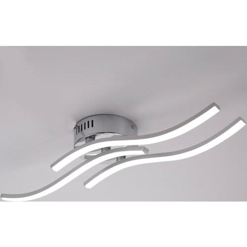 Modern Aluminium Wave Shape LED Ceiling Lamp 85-265V White/Warm White Bedroom Living Room Decoration Ceiling Light 12W 18W 24W