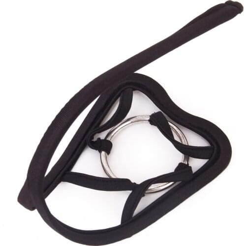 C-string Thong Invisible Underwear Panty For Men With Ring -Black