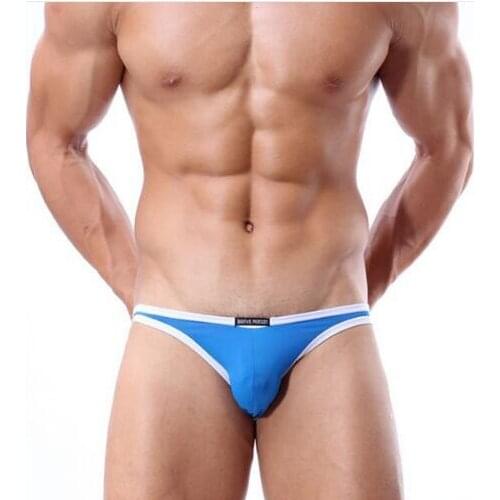 High quality 2018 brand briefs solid underwear Men Fashion Sexy Briefs Nylon Low Waist Male Underwear Men Sexy underpants