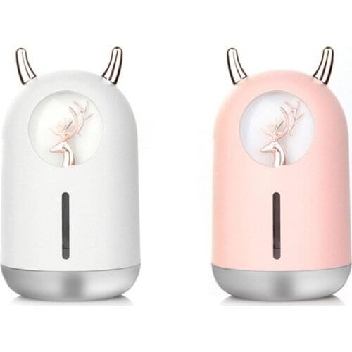 600ML Air Humidifier Aroma Essential Oil Diffuser USB Fogger Mist Maker with LED Night Lamp for Home Office Car Use