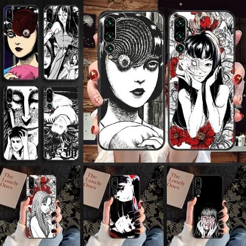 Japanese horror comic Tomie Phone case For Huawei P Mate P10 P20 P30 P40 10 20 Smart Z Pro Lite 2019 black silicone hoesjes