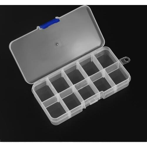 10 Slots Nail Art Tips Rhinestone Beads Storage Box diamond painting Nail Tool Nail Art Rhinestone Drill Jewelry Storage Box