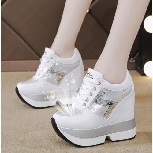 2020 fashion platform tide shoes autumn women casual shoes Super 10cm high heels women thick bottom sneakers Increased internal