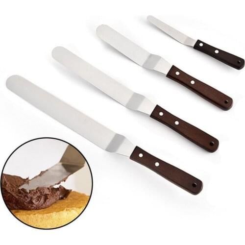 1pc Stainless Steel Butter Cake Cream Spatula for Cake Smoother Fondant Baking Pastry Cake Decorating Tool