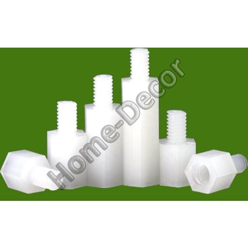 100 PCS Nynol M3 & M4 Screw Insulator Screw Bolt Hexagonal Isolated Screw for PCB Board Support Plastic Screw