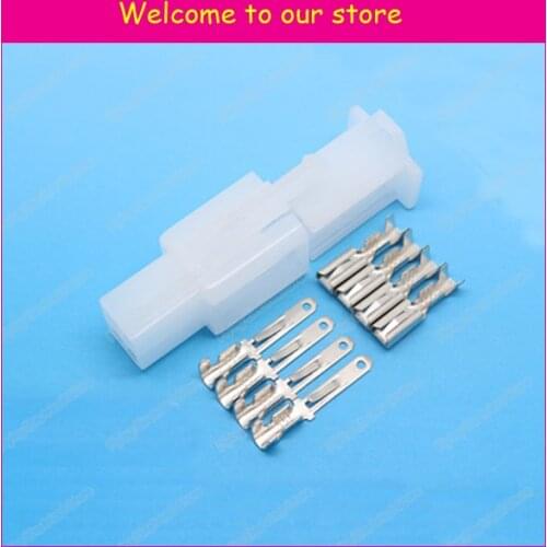 8set 2.8mm 4P 4Way pin Electrical Connector Kits Male Female socket plug for Motorcycle Motorbike Car Free shipping