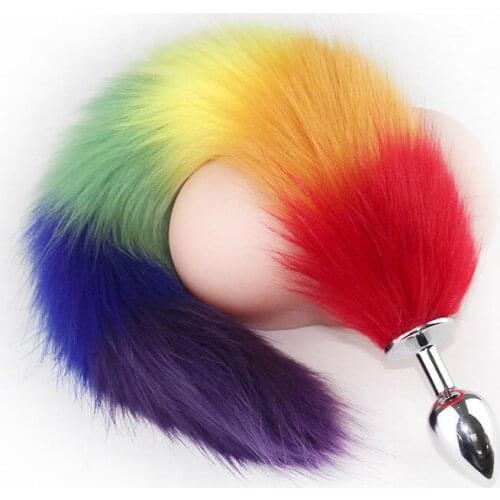 Anal Plug Multicolor Long Tail Furry Sexy Toys Butt Plug In Adult Games Stimulator Sex Products Flirt Toys For Women