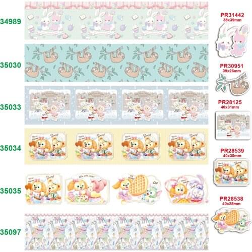 Free shipping 2020 new arrival 50yards cartoon printed grosgrain ribbons34989