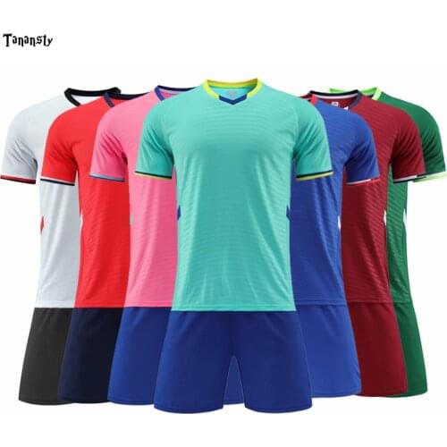 DIY Team Training unifroms kids football Jersey women sports soccer ball Shorts Customized Mens Chidren Breathless Suits