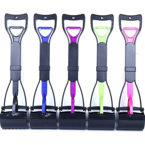 Long Handle Dog Cat Pet Pooper Scooper Jaw Poop Scoop Clean Pick Up Waste