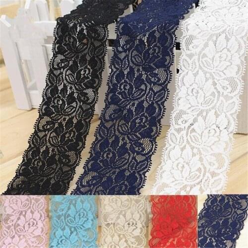 Elastic Lace Edge Trim Floral Flower Bridal Wedding Ribbon Sewing Dress Craft 1M