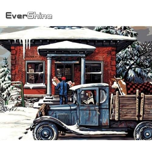 Evershine Diamond Painting Landscape Full Square Drill Diamond Embroidery Full Set Winter Scenery Rhinestone Picture Needlework