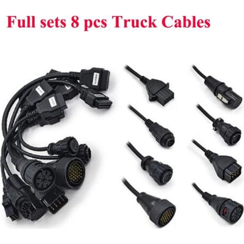 Hot Sale Adapter Full set 8 Truck Cables vd ds150e Trucks connect cable for delphis multidiag pro
