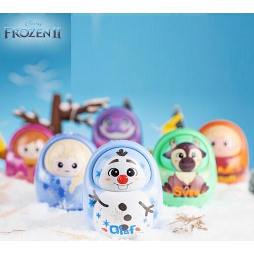 Disney cartoon ice and snow surprise hand made toy baby puzzle early education baby sound blind box evil child birthday gift