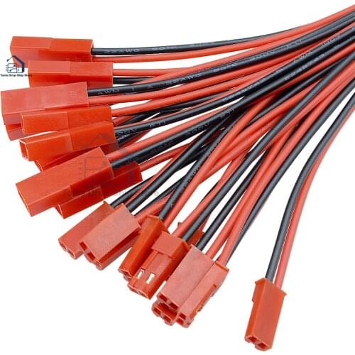 10 Pairs 100mm 10cm Male Female Connector JST Plug Cable For RC BEC Battery Helicopter DIY FPV Drone Quadcopter