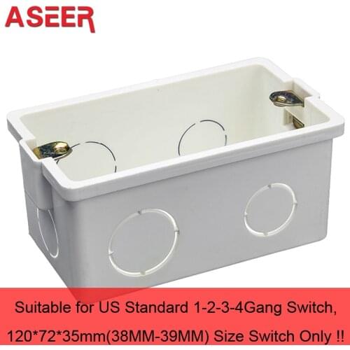 KESERANG US Standard Internal Wall mounting box Use for 120*72*42MM Size Touch Wall Light Switch