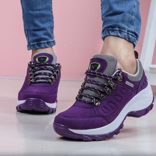 Women Sneakers Autumn Breathable Wedges Platform Vulcanize Shoes Woman Flock Leather Spring Women Casual Shoes Tenis Feminino