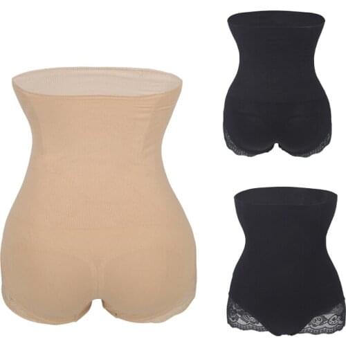 Lace Hem Control Panties High Waist Underwear Body Shapewear for Women Body Shaping Panties Shorts Tummy Control Panty