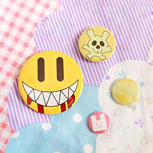 Hot DRAMAtical Murder DMMD NOIZ Buttons Cosplay Badges Smile Blood Bunny Rabbit 4pcs Set