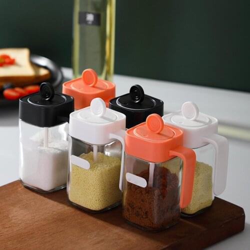 Multi Fuction Damp-proof Household Seasoning Bottle Salt Pepper Storage Box Kitchen Cooking Supply
