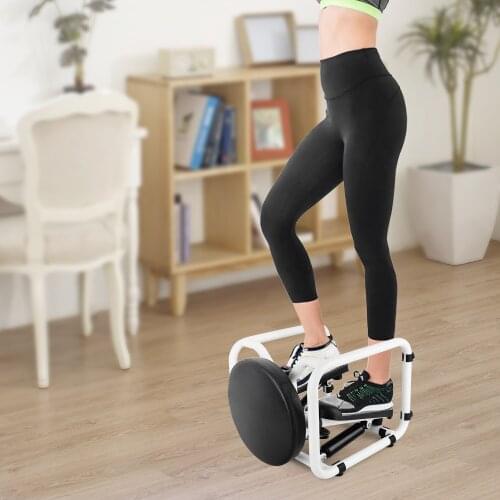 Multifunctional Mini Fitness Twist Stepper Electronic Display Home Exericse Workout Chair Seat with Resistance Bands Abdominal