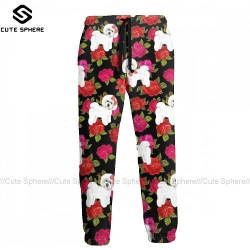 Dog Sweatpants Male Fitness Joggers Polyester Cheap Print Casual Pants