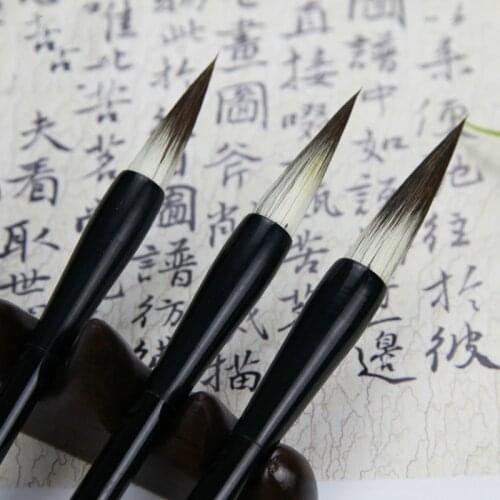 3pcs/set Brush Pen Chinese Huzhou Mulitple Hair Brush Pen Chinese Landscape Painting Couplet Calligraphy Brushes Set Tinta China