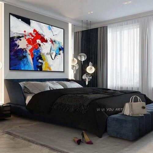 100% Handmade Acrylic Painting Palette Knife Contemporary Artwork Abstract Canvas Painting Large Wall Art Office Living Room